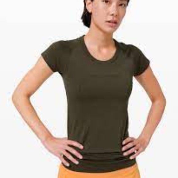 lululemon athletica Tops - Lululemon Swiftly Tech Short Sleeve Crew in Dark Olive/Dark Olive